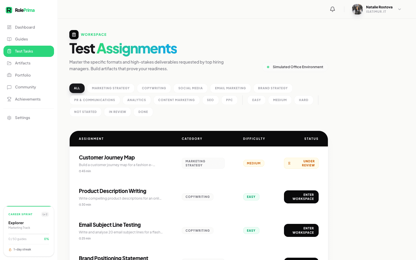 Test Assignments